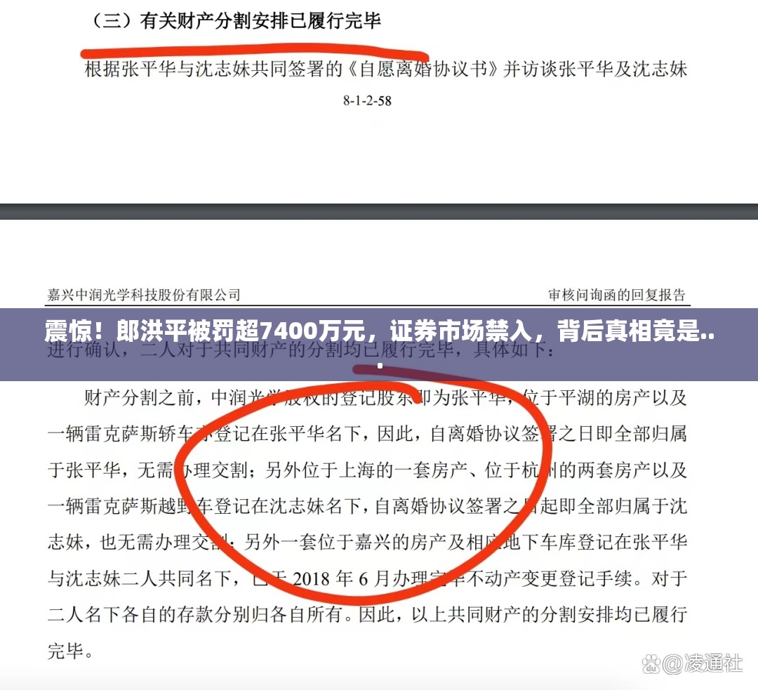 郎洪平被罚超7400万元 证券市场禁入